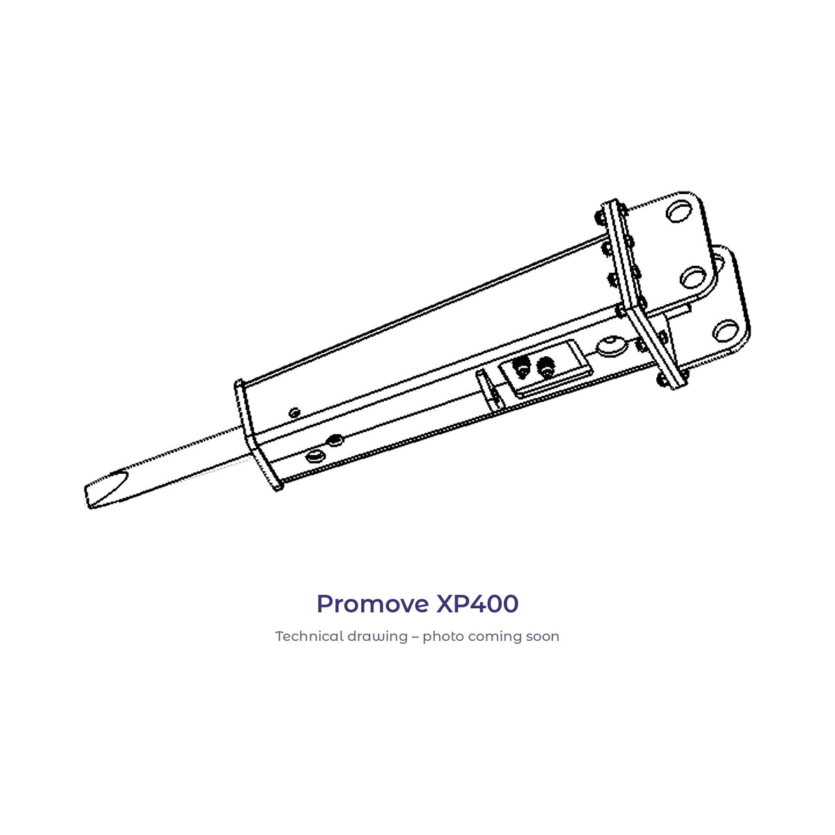 Promove XP400 hydraulisk hammer – teknisk tegning