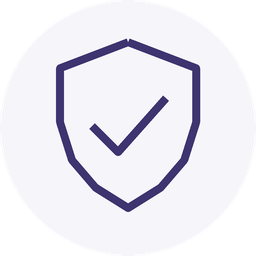 Shield icon — protected and trusted